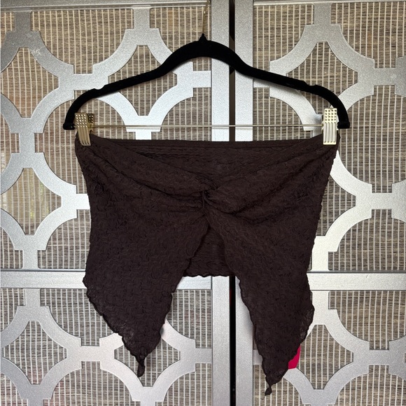 NWT SHEIN Dark Brown Women’s Crop Top - Picture 1 of 6